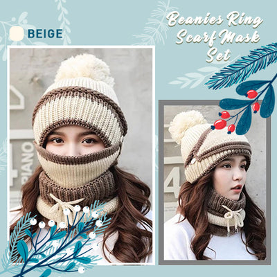 2019 Korean 3PCS Women Winter Beanie Set